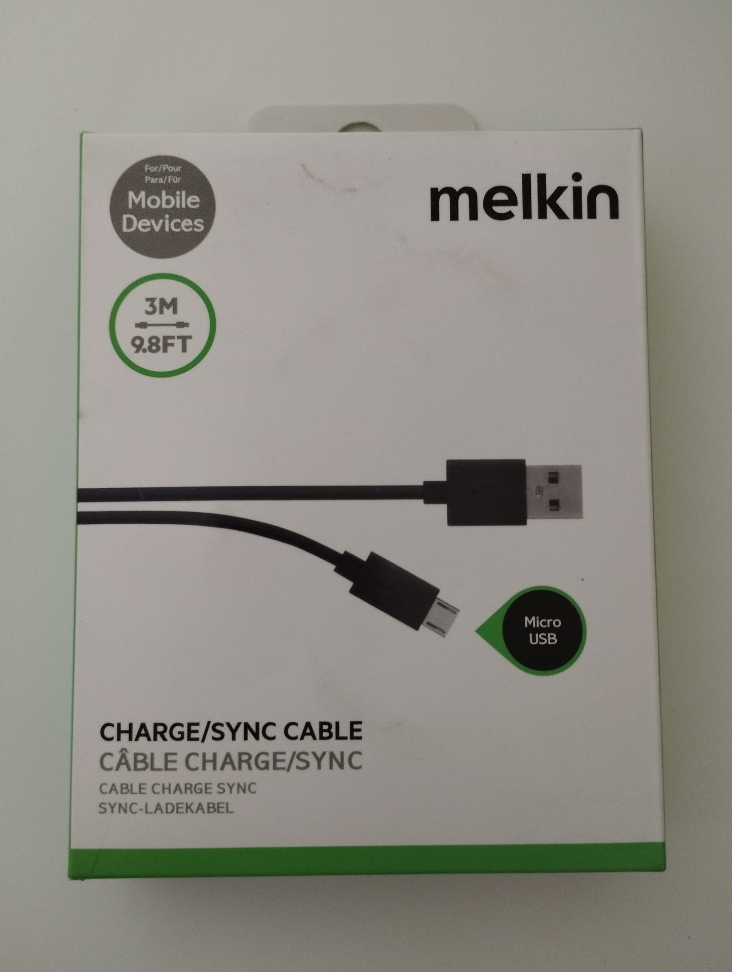 Cable Micro USB  de sincronizacion de carga Marca Melkin