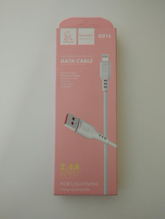 Cable de Datos Lightning  2.4 A Marca Vdenmenv D01L